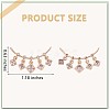 4 Pieces Brass Cubic Zirconia Charms Connector Brass Long Charm Pendant Long-lasting Plated for Jewelry Necklace Bracelet Making Crafts JX397A-2