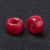 Opaque Acrylic European Large Hole Beads PL338-5-3