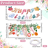 2 Bags 2 Styles Flower & Letter Paper Hanging Banner AJEW-UN0003-37-3