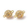 Alloy Rhinestone Magnetic Clasps with Loops RB-H116-2-M-3