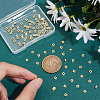 BENECREAT 100Pcs Brass Spacer Beads KK-BC0012-54B-3