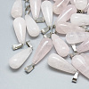 Natural Rose Quartz Pendants X-G-T081-21-1