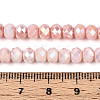 Anti-Tarnish Electroplate Rondelle Glass Beads Strands EGLA-T021-6mm-17-03-4
