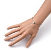 Brass Micro Pave Clear Cubic Zirconia Charms Bracelets BJEW-JB05400-03-5