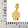 Ion Plating(IP) 304 Stainless Steel Enamel European Dangle Charms STAS-U005-33G-01-3