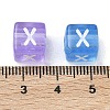 Spray Painted Transparent Acrylic Beads MACR-K365-07X-3