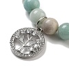 Natural Mixed Gemstone Round Beaded Chakra Stretch Bracelets BJEW-K251-01-4