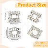 WADORN 4Pcs 2 Style Alloy Crystal Rhinestone Shoe Decorations FIND-WR0011-29A-2