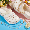   2set ABS Plastic Pearl Beaded Double-strand Shoe Charms Chains DIY-PH0007-07-2