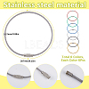 36Pcs 6 Colors Rubber Cover Stainless Steel Wire Cable Keychains FIND-SC0013-71B-2