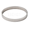 304 Stainless Steel Tartan Textured Hinged Cuff Bangles for Women SA-CBAC920-10P-4
