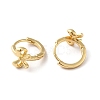 Brass Bowknot Hoop Earrings for Women LS-ZIRC-Q201-15G-2