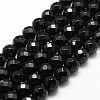 Natural Dyed & Heated Black Onyx Beads Strands X-G-D840-23-8mm-1