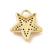 Rack Plating Brass Micro Pave Cubic Zirconia Pendants KK-P230-13G-2