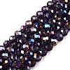 Electroplate Glass Beads Strands EGLA-A044-T4mm-B15-1