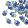 Handmade Flower Epoxy Resin Pendants KY-S163-103-2