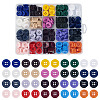 320Pcs 20 Colors 4-Hole Resin Buttons BUTT-TA0001-29D-1
