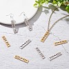 16Pcs 2 Colors 201 Stainless Steel Pendants STAS-SC0005-10-4