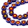 Handmade Millefiori Glass Beads Strands LAMP-N024-21-3