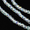 Electroplated Glass Beads Strands EGLA-P055-01A-AB01-5