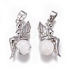 Natural Howlite Pendants G-L512-E07-2