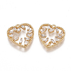 Brass Cubic Zirconia Charms KK-T038-392G-1