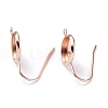 304 Stainless Steel Earring Settings LS-STAS-O141-02RG-1