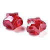 UV Plating Acrylic European Large Hole Beads OACR-S142-02-3