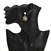 Snowflake ABS Plastic Pearl & Rhinestone Stud Earrings EJEW-JE06629-3