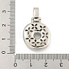 Brass Micro Pave Clear Cubic Zirconia Pendants KK-B099-01P-O-3
