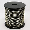 2 Row Golden Aluminum Studded Faux Suede Cord LW-D005-11G-1