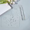 Transparent Acrylic Paint Palette AJEW-FG0001-17-4
