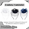3 Sets 3 Colors Mesh Veil Hair Bands MRMJ-WR0001-05-2
