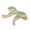 Brass Enamel Connector Charms KK-D098-01G-3