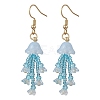 Glass Seed & Glass Beaded Dangle Earrings EJEW-MZ00687-01-3