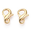 Brass Lobster Claw Clasps KK-N254-15G-1