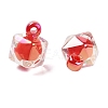 UV Plating Opaque Acrylic Pendants OACR-S142-03-3