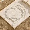 Heart Alloy Rhinestone Tennis Anklets WG42756-01-2