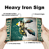 Vintage Metal Tin Sign AJEW-WH0189-361-3