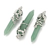 Natural Green Aventurine Pointed Pendants G-O164-02-P07-1