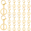 24Pcs Alloy Keychain Clasps KEYC-SC0001-82G-1