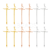 48Pcs 3 Colors Alloy Sword Pendants FIND-UN0003-12-1
