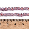 Handmade Millefiori Glass Flat Round Bead Strands LK-P010-A-01-2