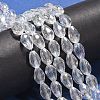 Electroplate Glass Beads Strands EGLA-D015-12x8mm-01-4