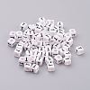 50g Opaque Acrylic Horizontal Hole Letter Beads SACR-TA0001-19Q-1