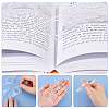 BENECREAT 3Pcs 3 Style Transparent Acrylic Thumb Bookmark OFST-BC0001-02-3