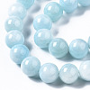 Natural Dyed Yellow Jade Gemstone Bead Strands X-G-R271-12mm-Y04-4
