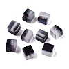 Frosted Glass Beads with Golden Glitter Powder DGLA-NH001-6mm-01M-2
