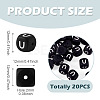 20Pcs Food Grade Eco-Friendly Silicone Beads SIL-TADJ0001-04U-3