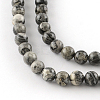 Natural Map Stone/Picasso Stone/Picasso Jasper Beads Strands G-S188-4mm-2